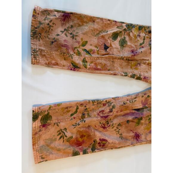 Pilcro Anthropologie Wanderer Straight Leg Jeans Women 30 Cottage Floral Rose - Picture 12 of 16